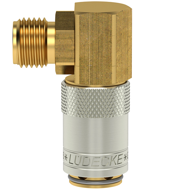 TEMPERIER-KUPPLUNG OHNE VENTIL G3/8" AG,MS58,DN6,90° TEMPERIER-KUPPLUNG OHNE VENTIL G3/8" AG,MS58,DN6,90°